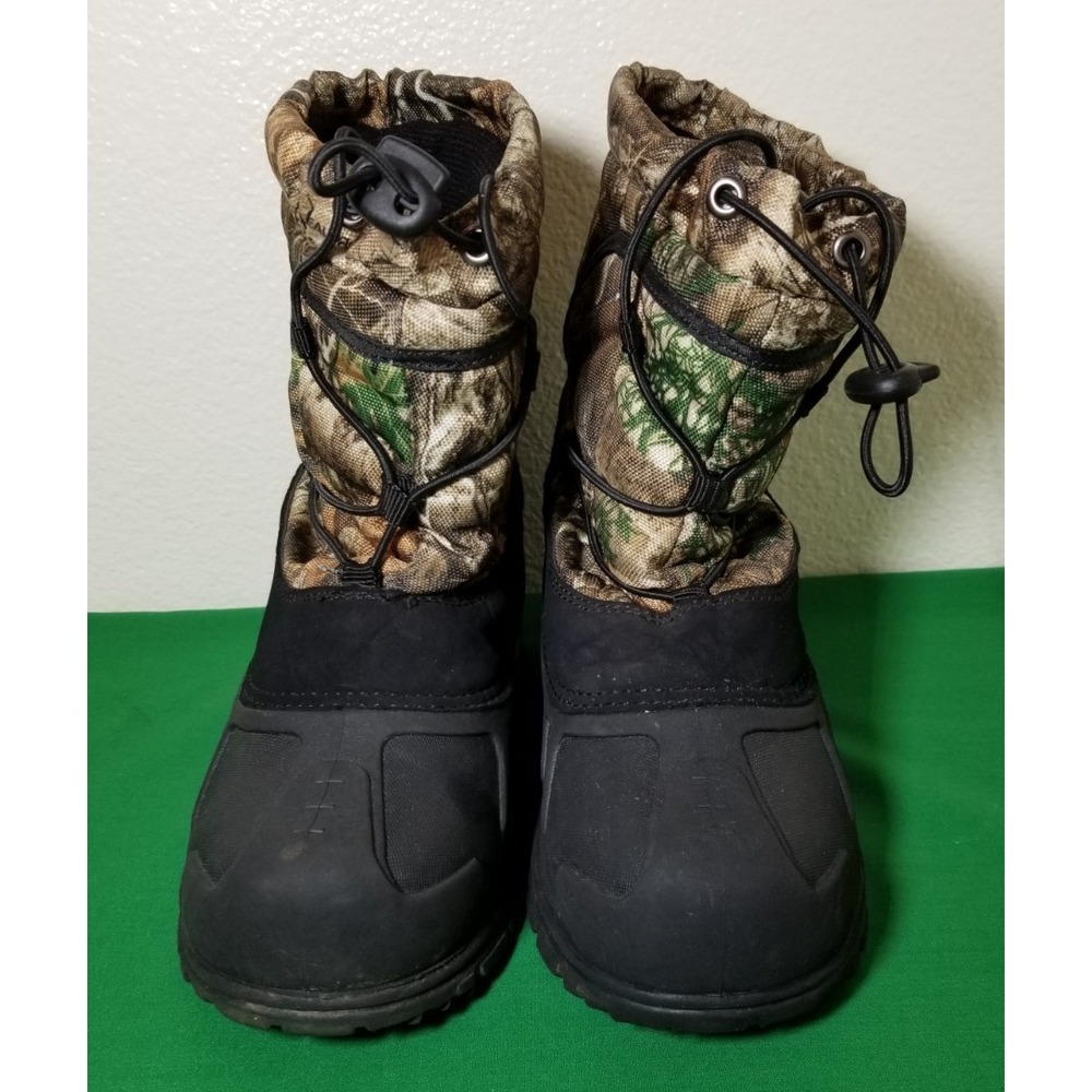 Itasca Unisex Kids Black Brown Camouflage Real Tree Snow Hunting Boots Size 2
